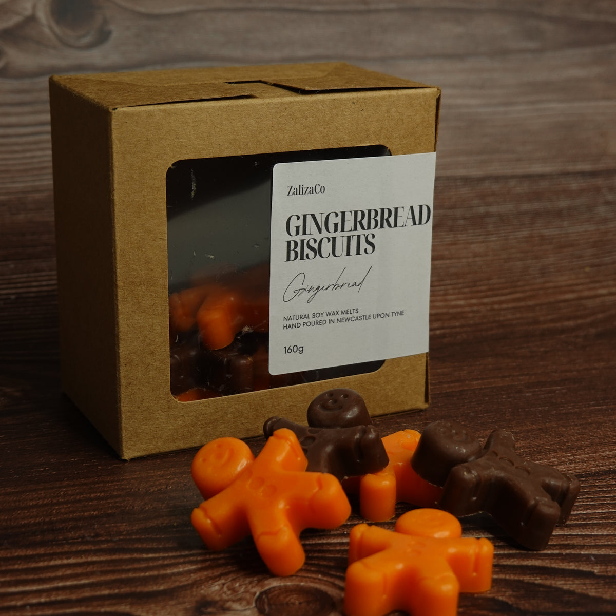 Gingerbread wax melt box shimmer brown orange