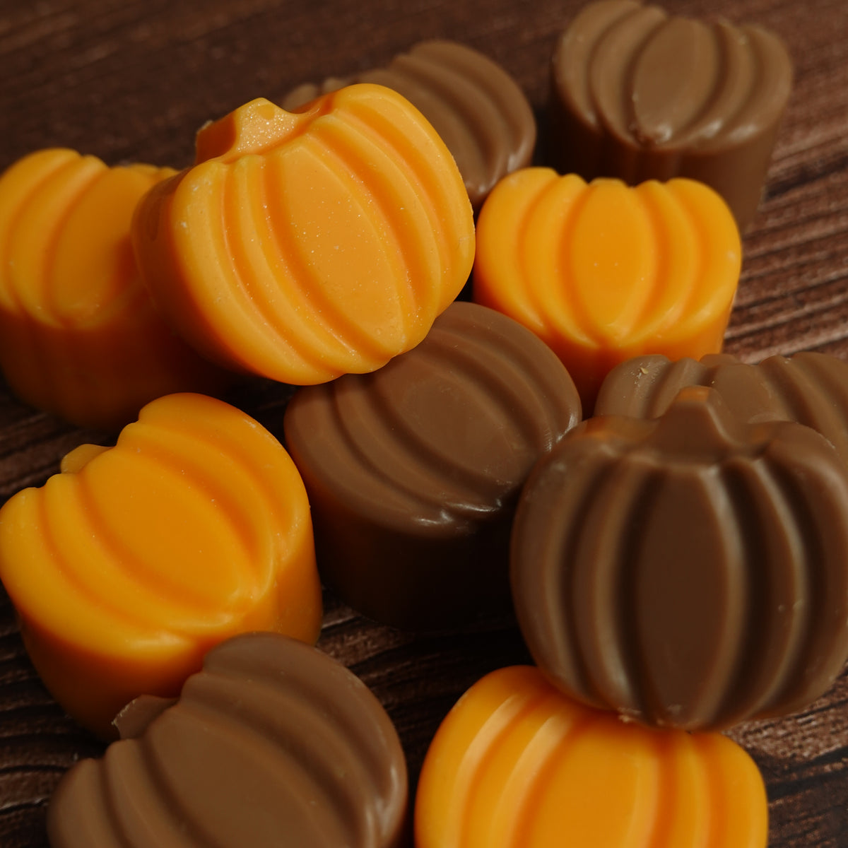 Pumpkin spice wax melts brown orange