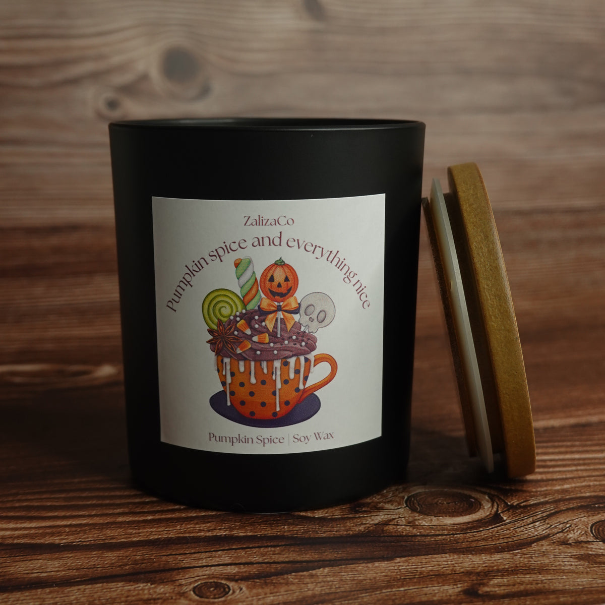 Pumpkin Spice and Everything Nice Halloween candle