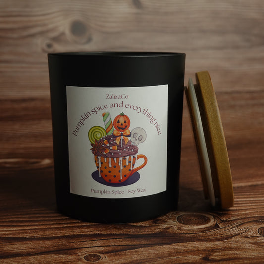 Pumpkin Spice and Everything Nice Halloween candle