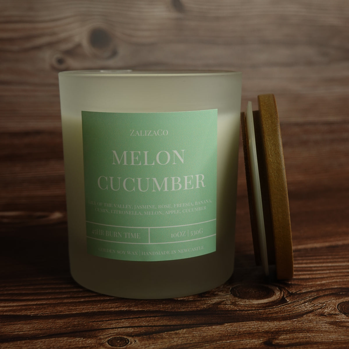 Summer fruity candle frosted white jar