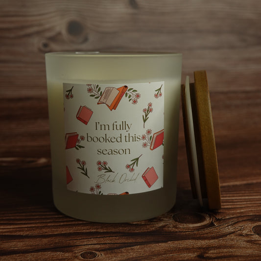 Bookworm reading candle gift for avid readers