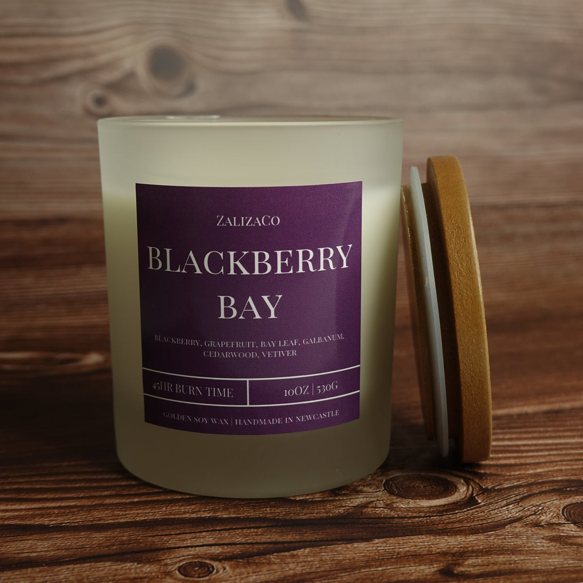 Summer fruity candle frosted white jar