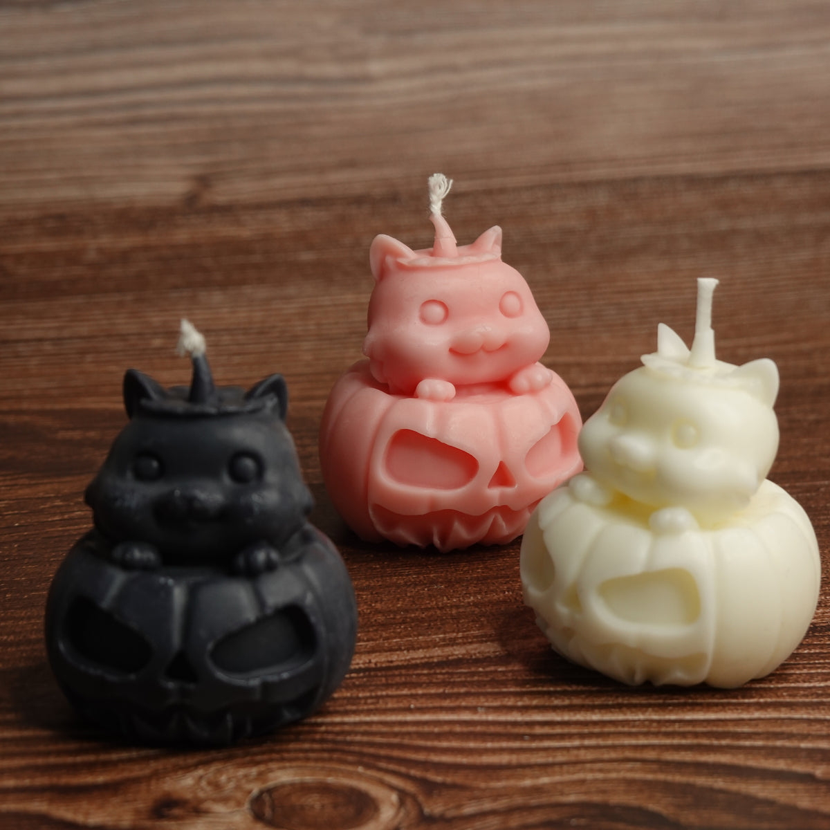 Halloween cat candle set decorative