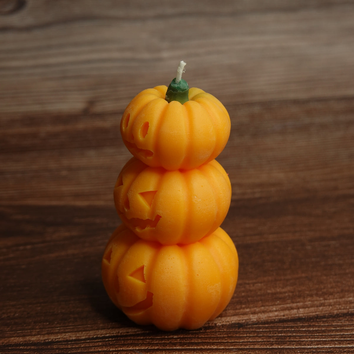 3-tier pumpkin pillar candle Halloween decor