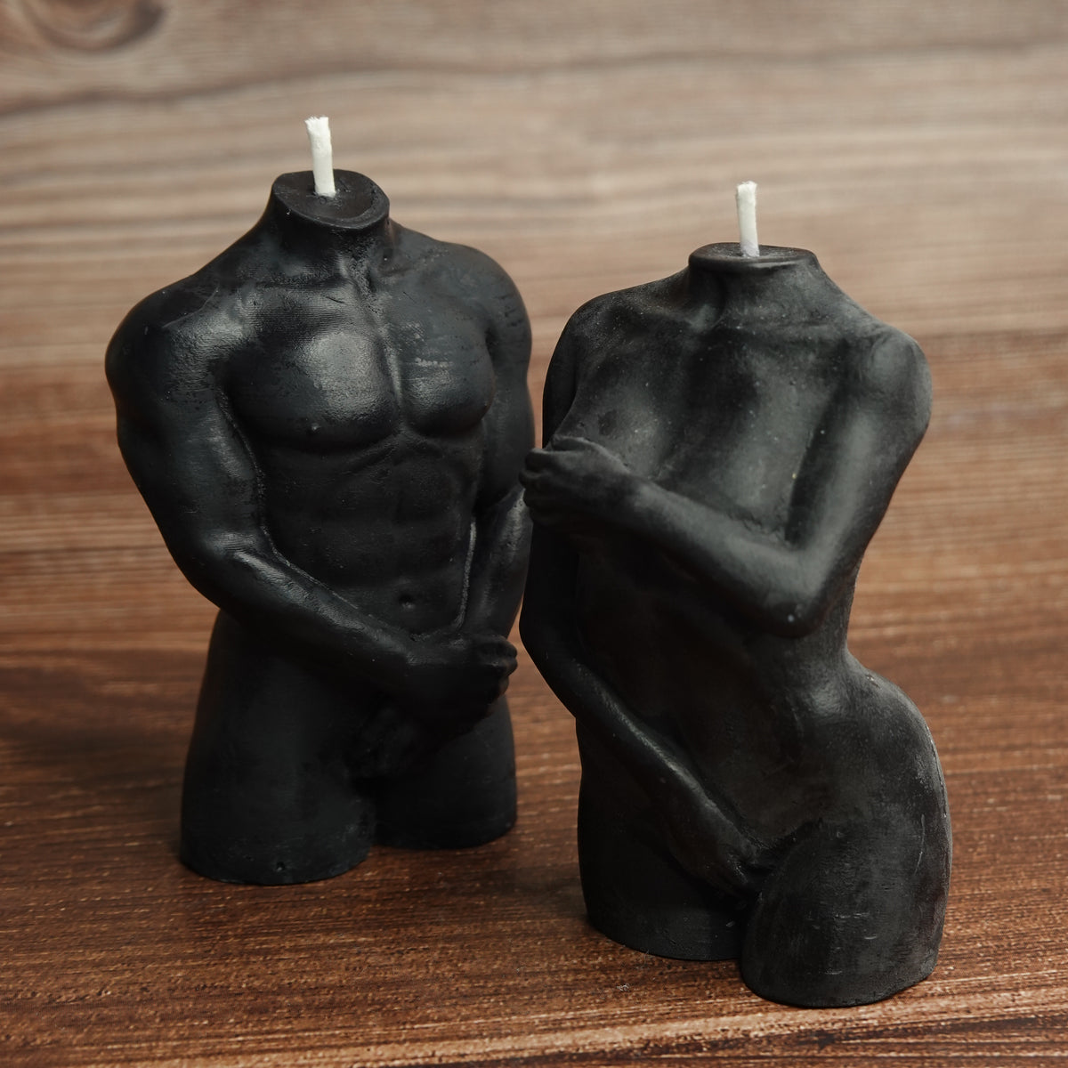 Torso Pillar Candle | Male & Female Body Silhouette Candle