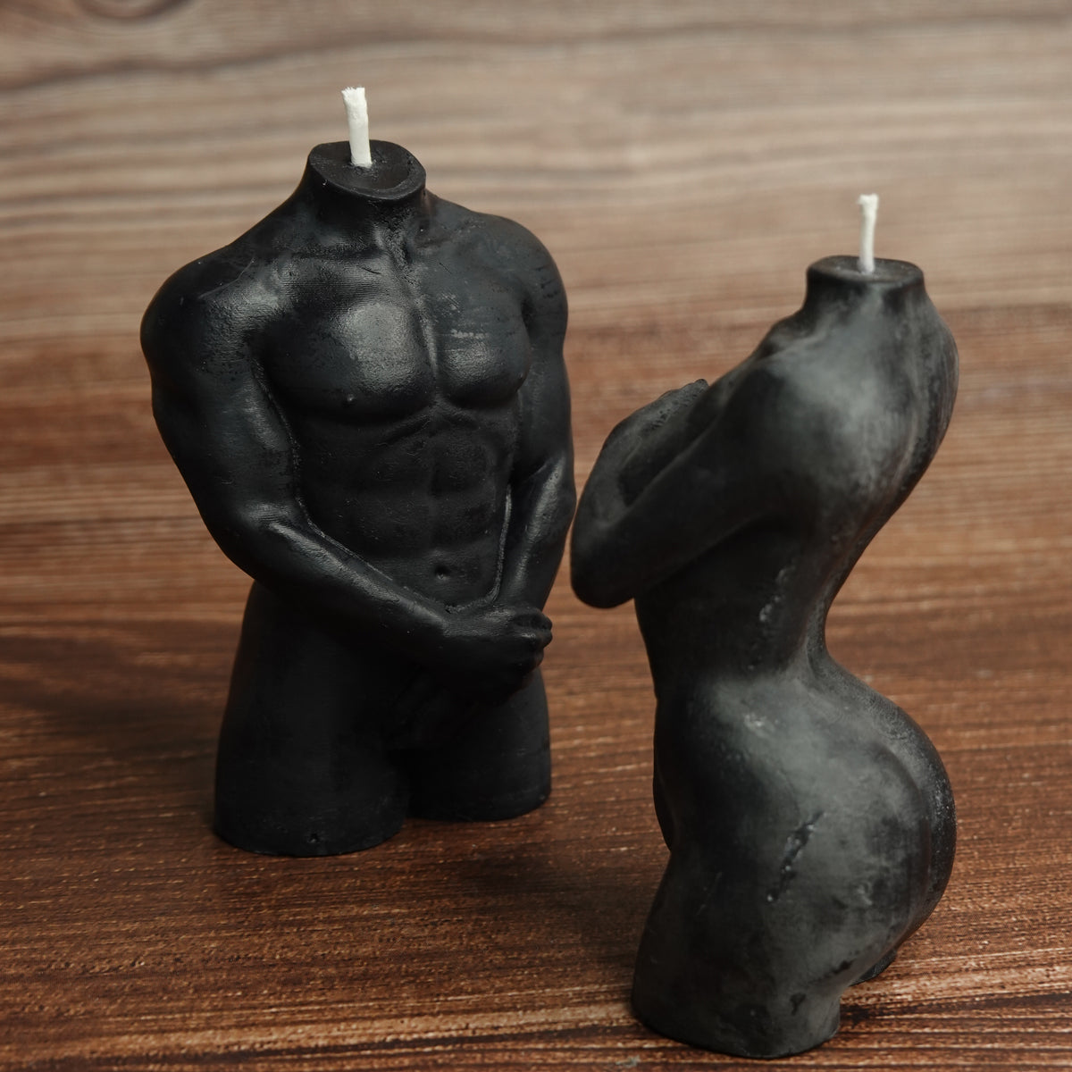 Torso Pillar Candle | Male & Female Body Silhouette Candle
