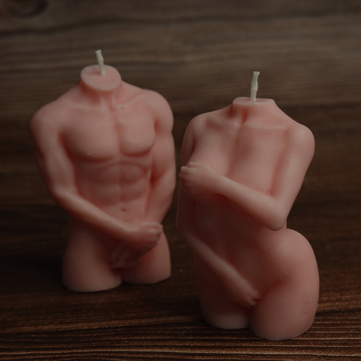 Torso Pillar Candle | Male & Female Body Silhouette Candle