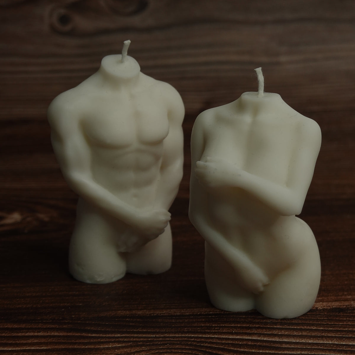 Torso Pillar Candle | Male & Female Body Silhouette Candle