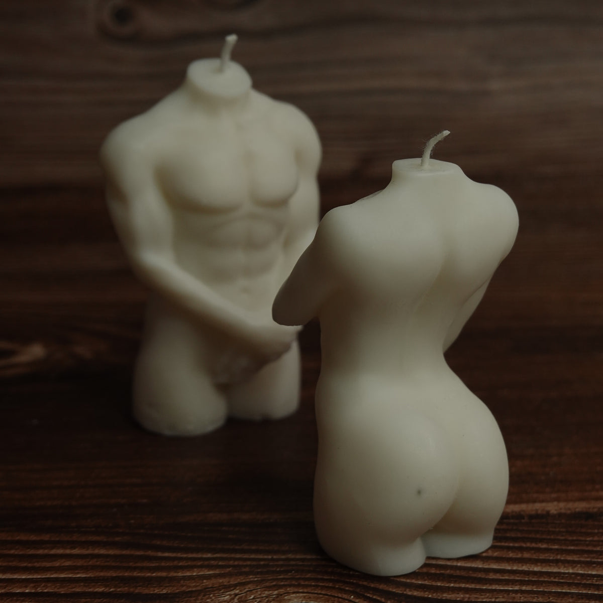 Torso Pillar Candle | Male & Female Body Silhouette Candle