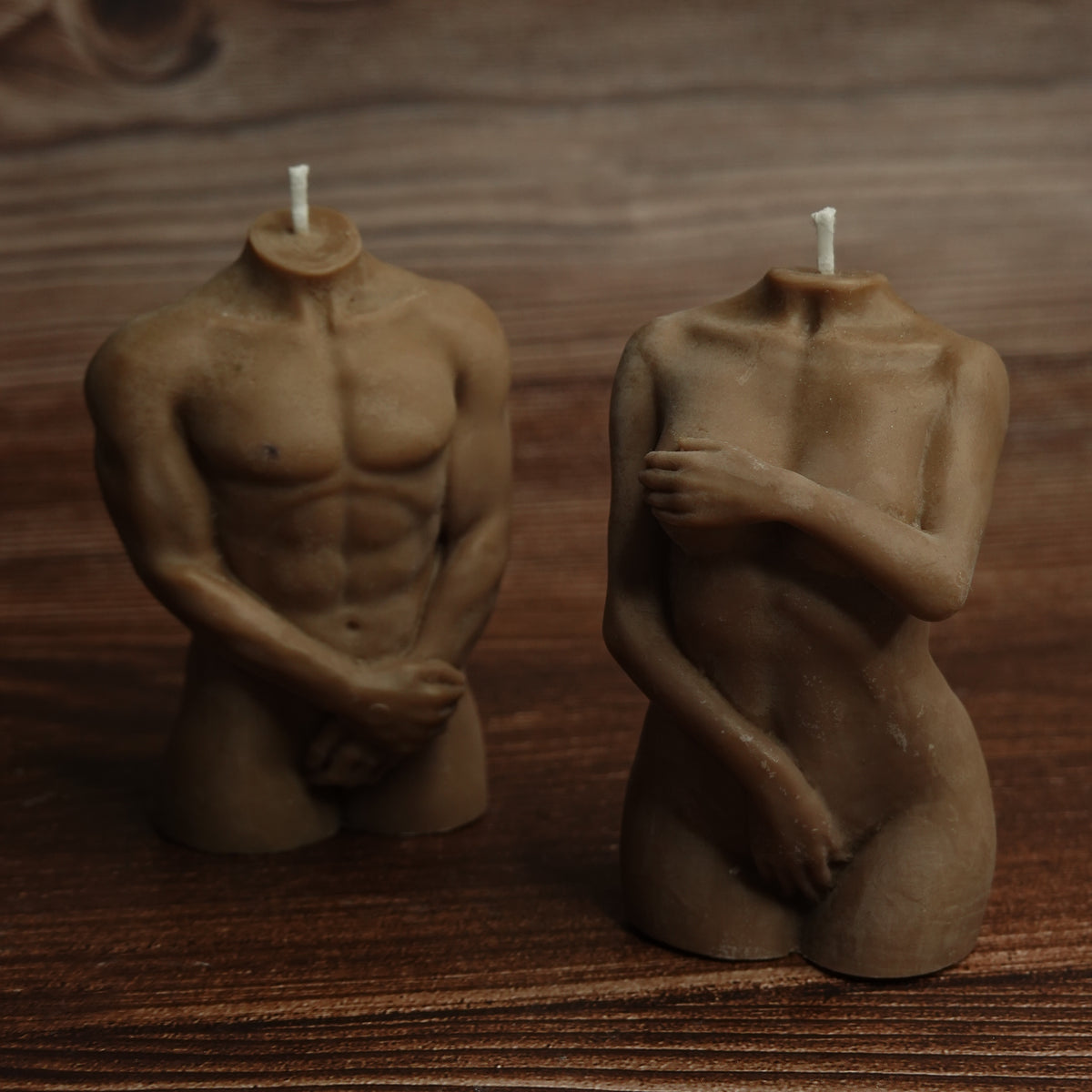 Torso Pillar Candle | Male & Female Body Silhouette Candle