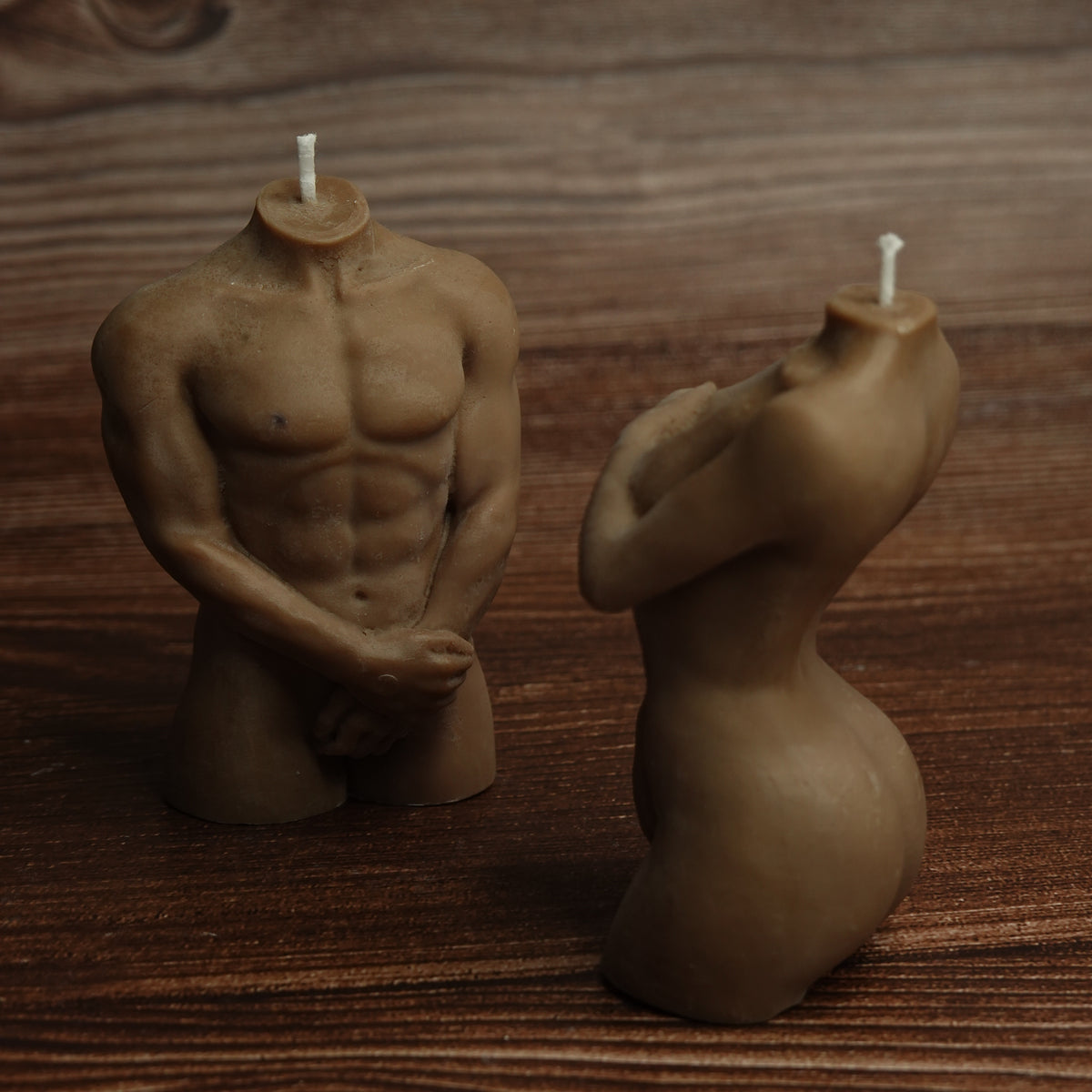 Torso Pillar Candle | Male & Female Body Silhouette Candle