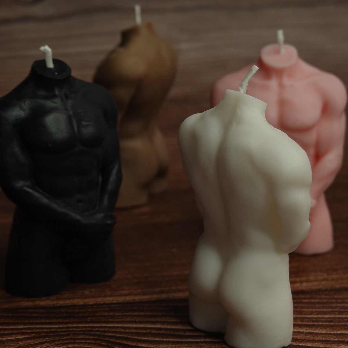 Torso Pillar Candle | Male & Female Body Silhouette Candle
