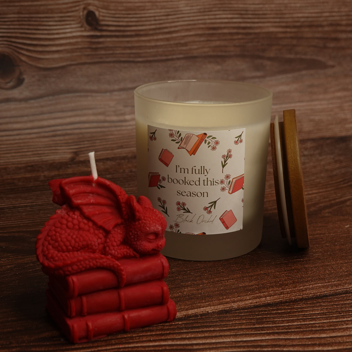 Book lover candle gift set dragon pillar