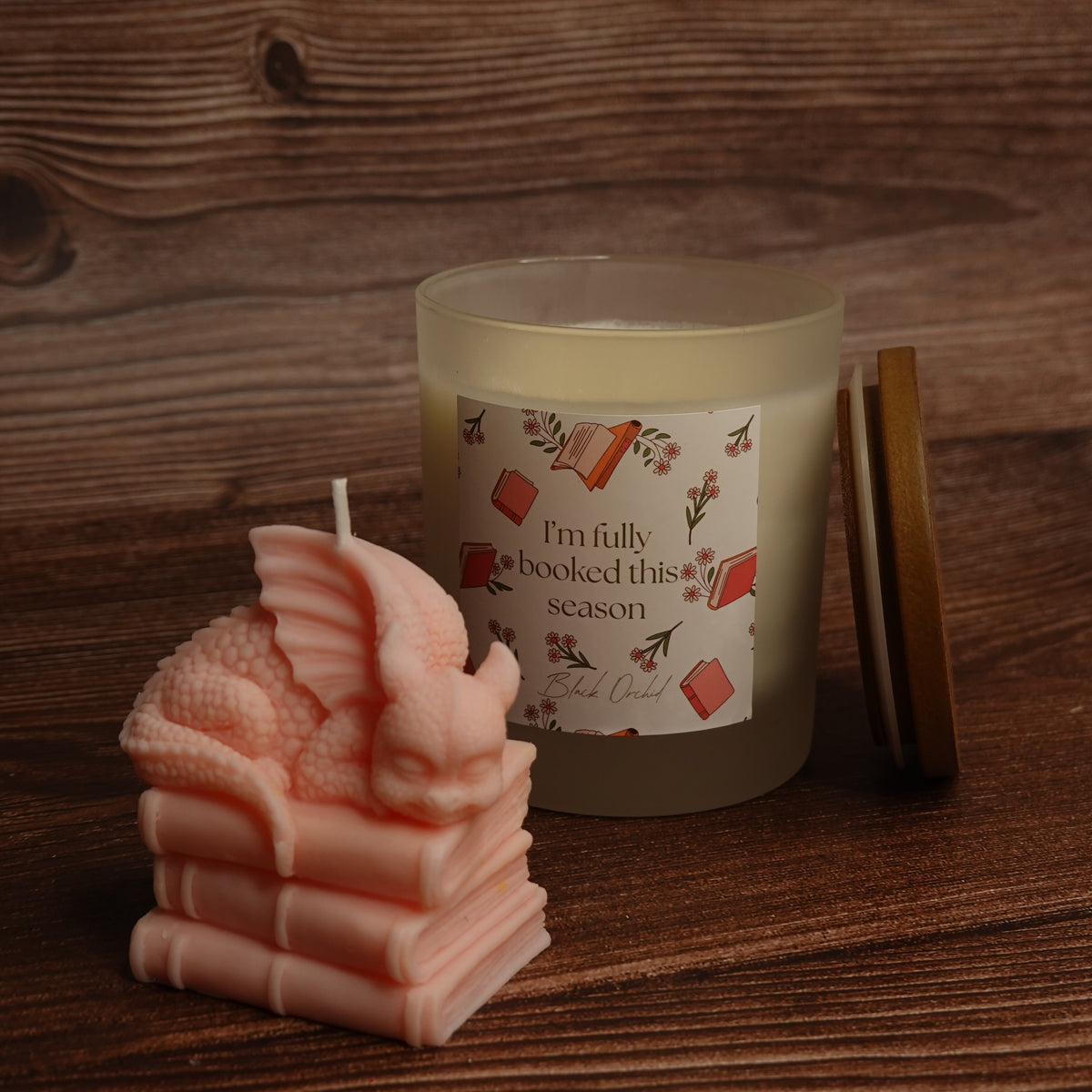 Book lover candle gift set dragon pillar