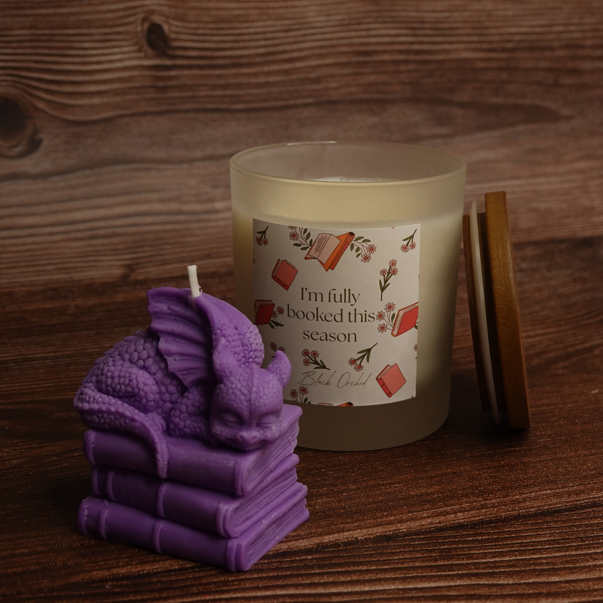 Book lover candle gift set dragon pillar