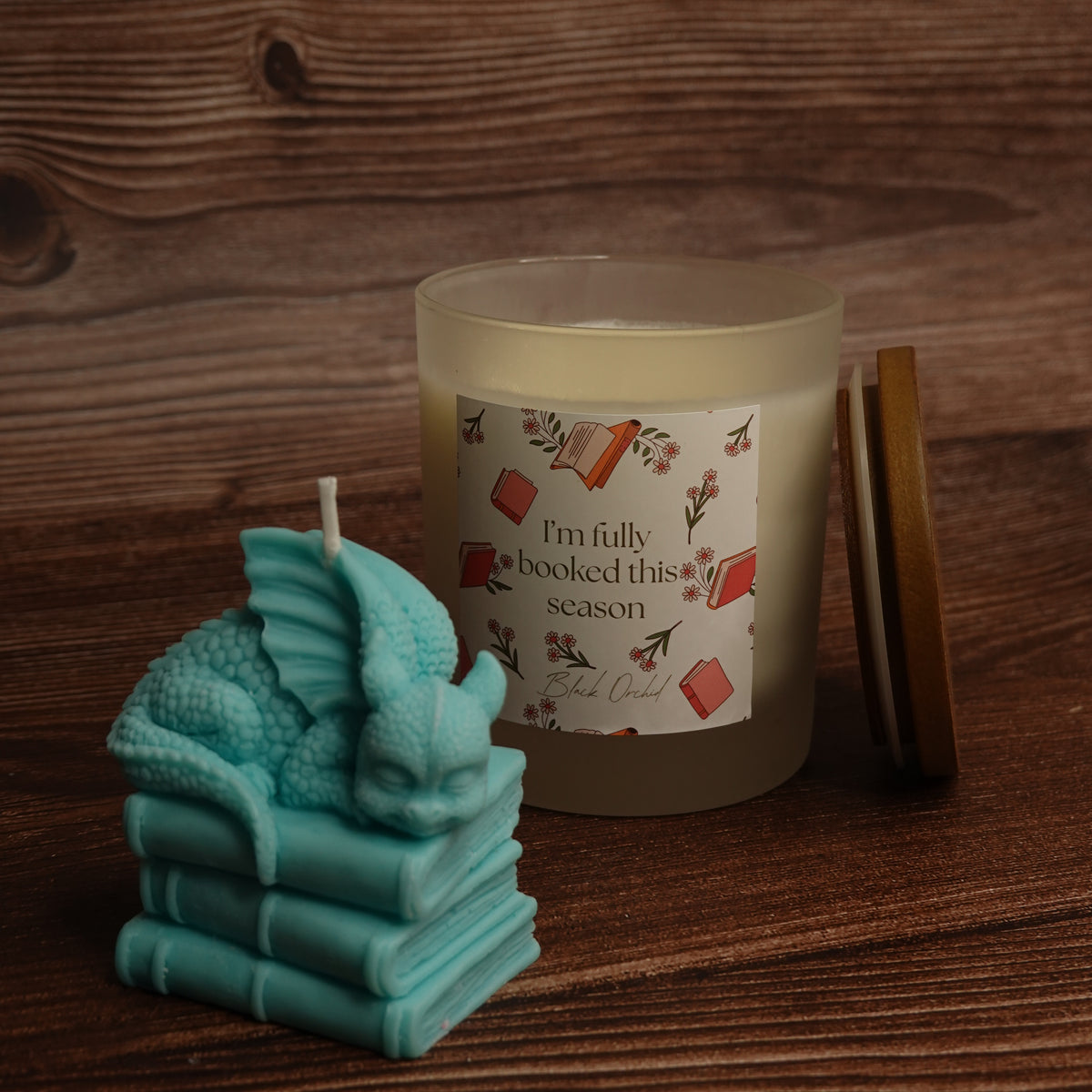 Book lover candle gift set dragon pillar
