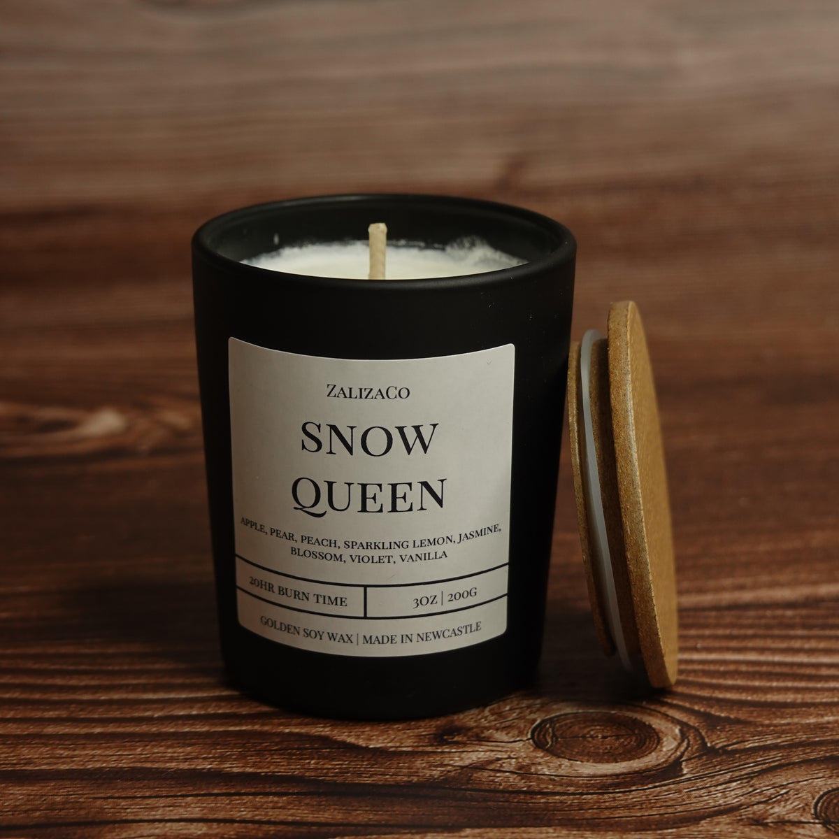 Mini matte black jar candles winter christmas