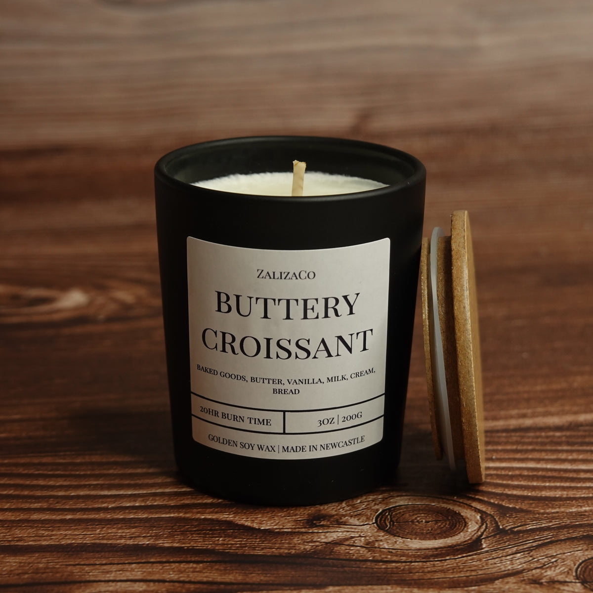Mini matte black jar candles autumn